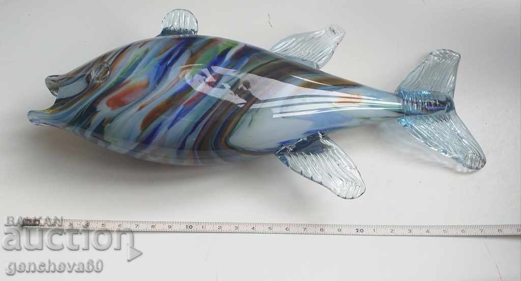 Large crystal figure Fish - Murano 60s - 7 Large crystal figure Fish - Murano 60s - 7