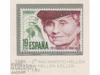 1980. Spain. Helen Keller, 1880-1968.