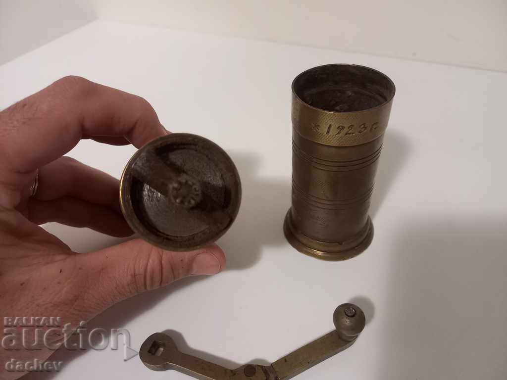 Old Ottoman bronze grinder for coffee grinder 1921 - 5 Old Ottoman bronze grinder for coffee grinder 1921 - 5