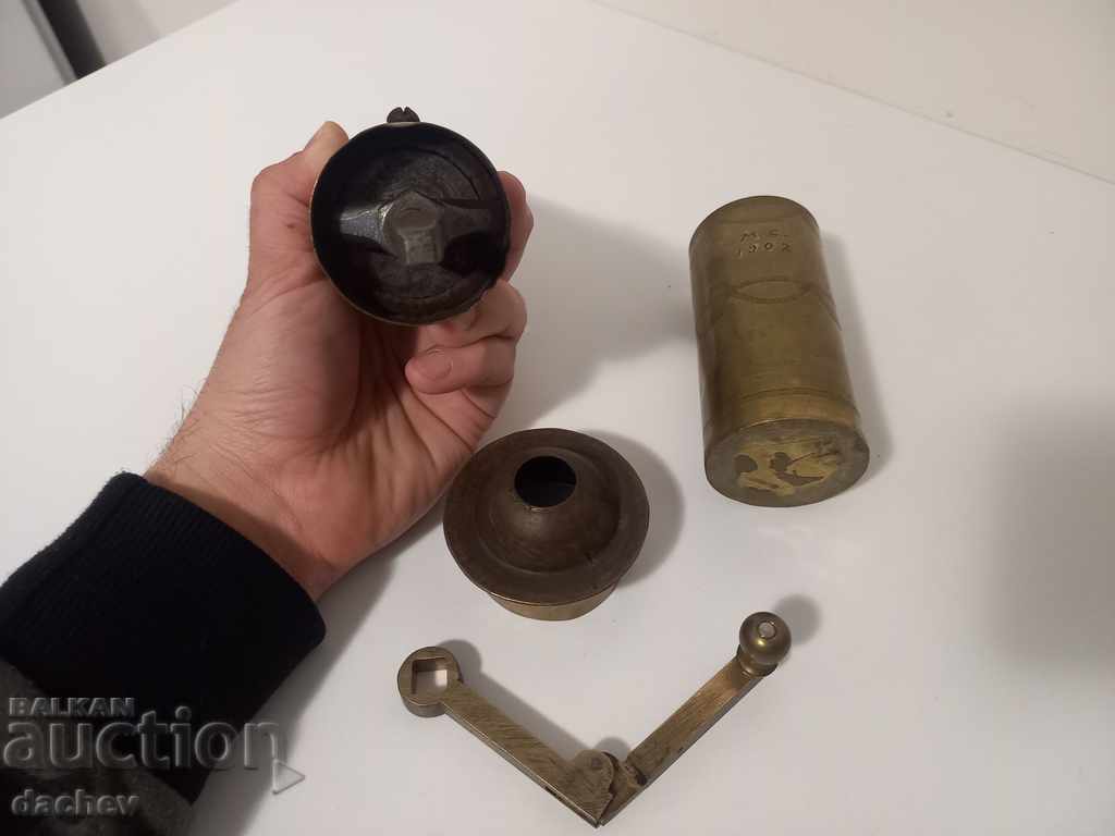 Rasnita otomana veche din bronz pentru rasnita de cafea 1902 - 7