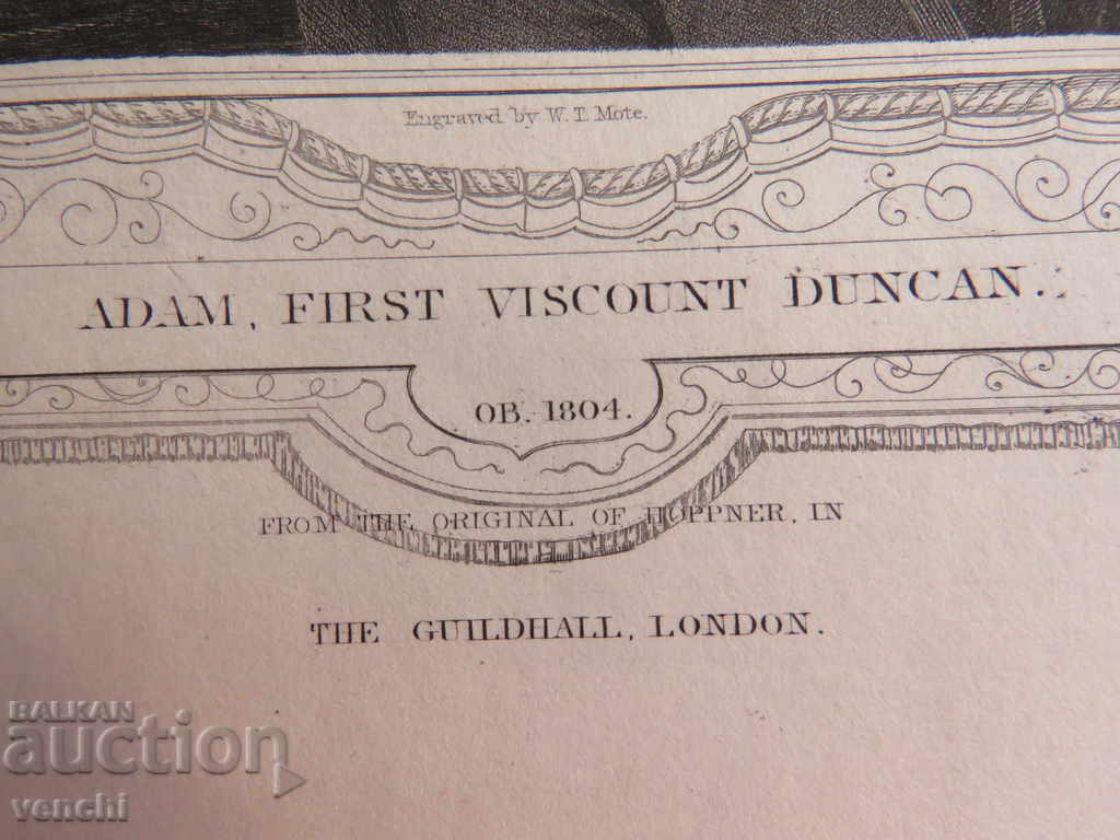 Delivery of 1880 - ENGRAVING - Adam Duncan, 1st Viscount - ORIGINAL