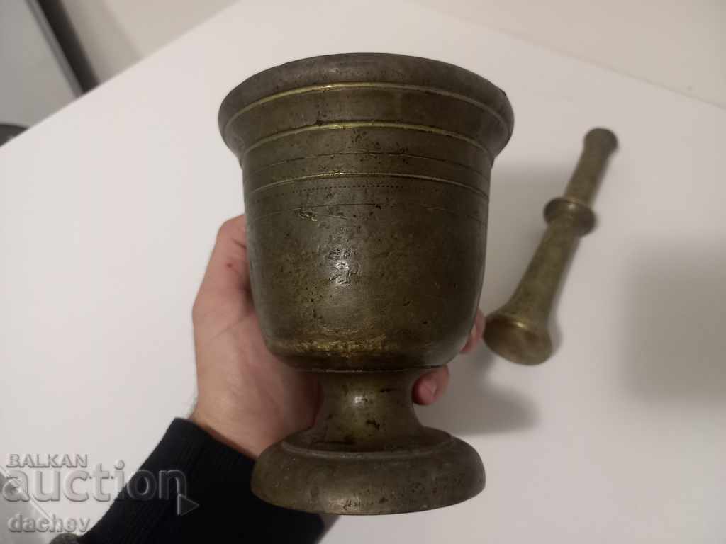 СТАР БРОНЗОВ ХАВАН ХАВАНЧЕ СТАРО ЧУКАЛО 1914г. - 7