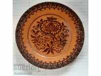 Handmade wooden plate.