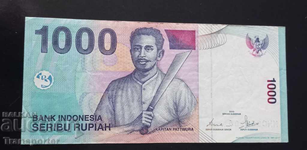 1000 рупии 2007г. Индонезия