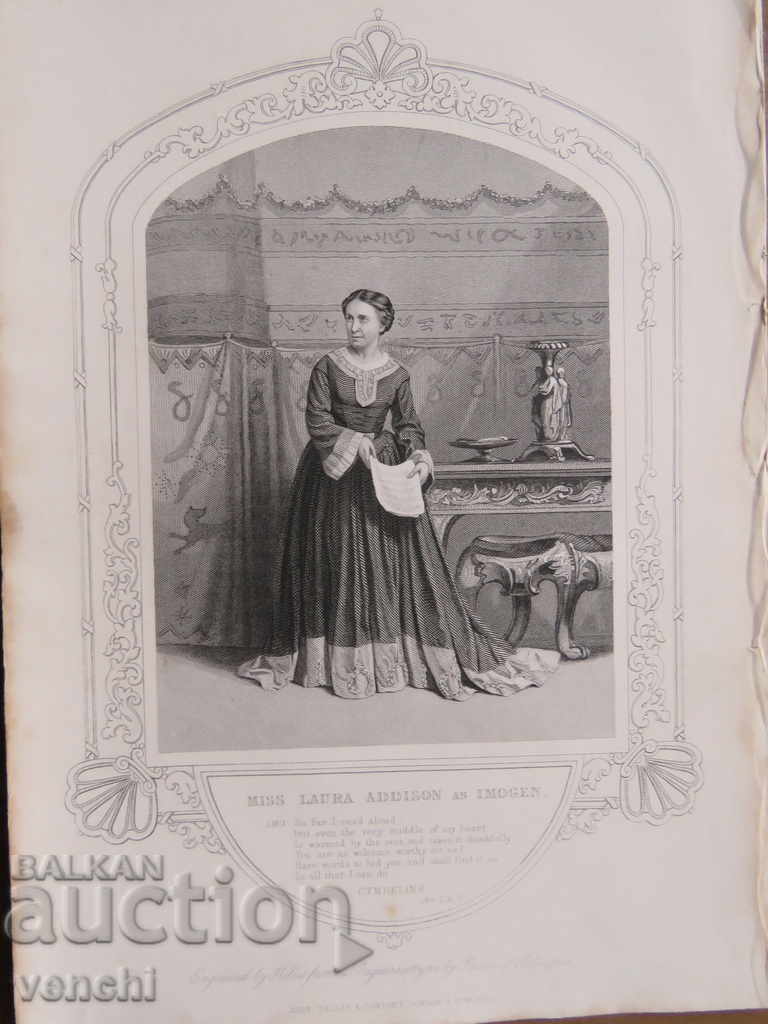 1860 - ENGRAVING - SHAKESPEARE - ORIGINAL with price 24.99 BGN | € 12.78 1860 - ENGRAVING - SHAKESPEARE - ORIGINAL with price 24.99 BGN | € 12.78