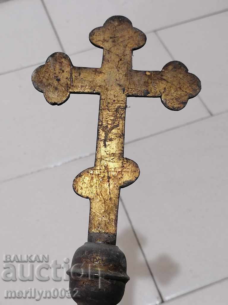 Delivery of Renaissance orthodox brass cross, jewel, jewel Delivery of Renaissance orthodox brass cross, jewel, jewel