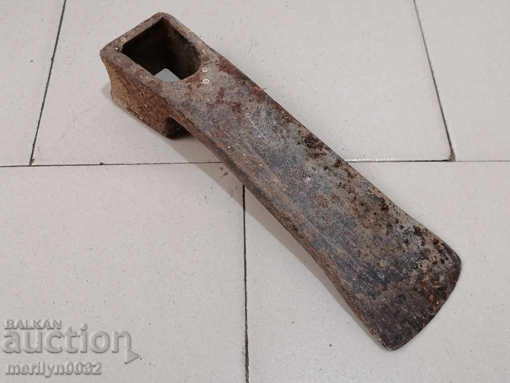 Old forged turntable, wrought iron, picking, tool, top - 6