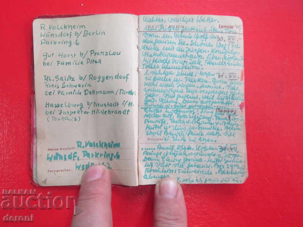 Old diary calendar 3 Reich 1944 with price 80.00 BGN | € 40.90 Old diary calendar 3 Reich 1944 with price 80.00 BGN | € 40.90