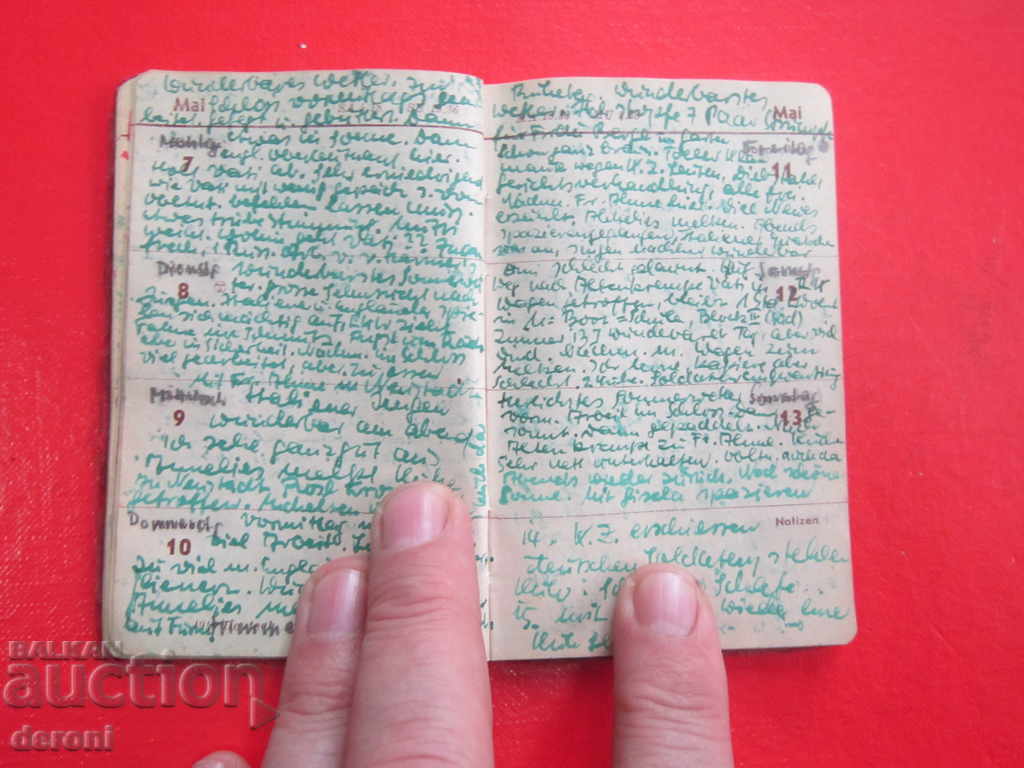 Auction Old diary calendar 3 Reich 1944 Auction Old diary calendar 3 Reich 1944
