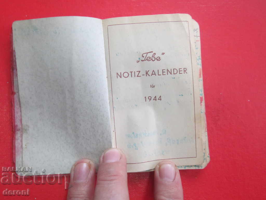 Old diary calendar 3 Reich 1944 - 7 Old diary calendar 3 Reich 1944 - 7