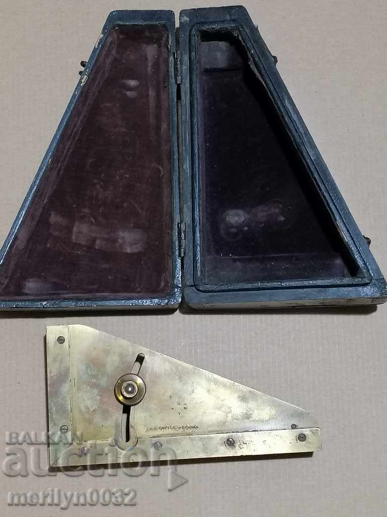 Military protractor artillery sextant seal double-headed eagle RRR with price 295.00 BGN | € 150.83