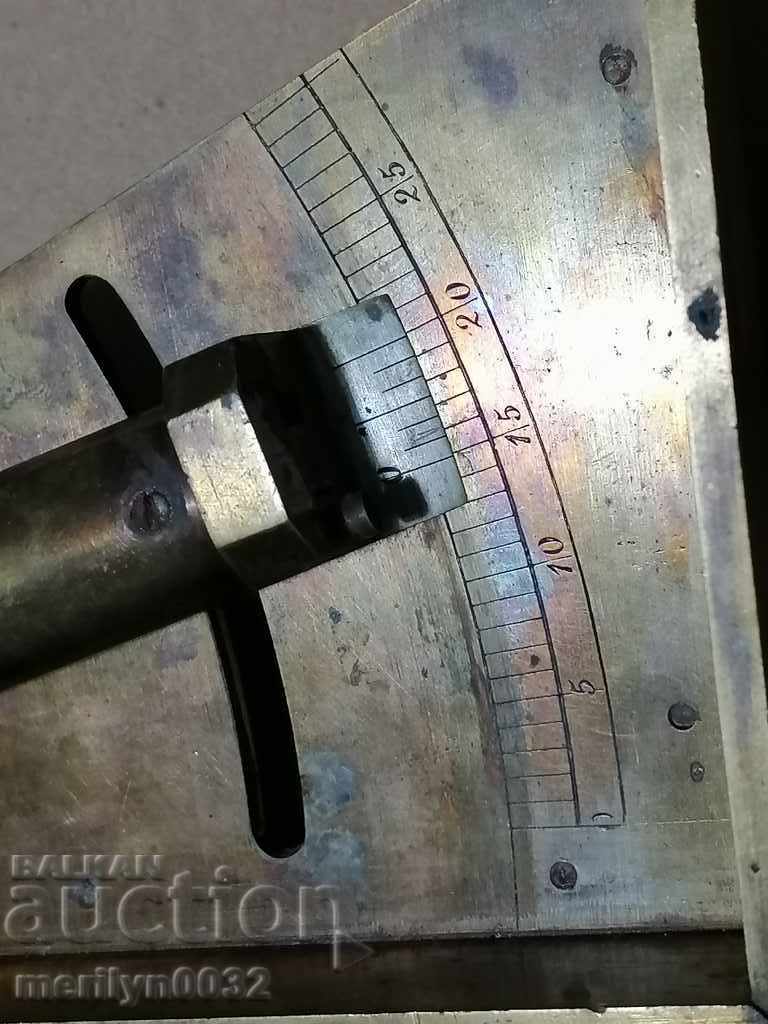 Military protractor artillery sextant seal double-headed eagle RRR - 7