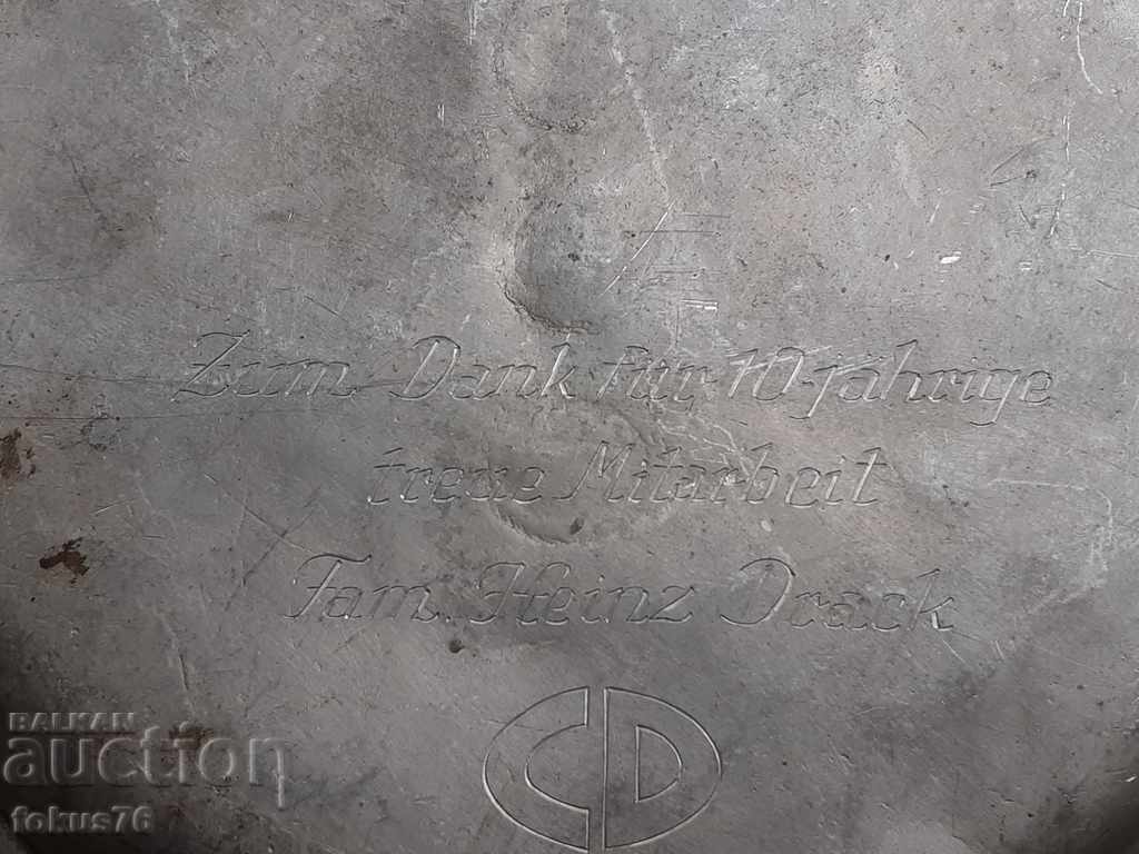 Παράδοση Παλιές μεγάλες σημάνσεις πλατό δίσκου μολύβδου από κασσίτερο Παράδοση Παλιές μεγάλες σημάνσεις πλατό δίσκου μολύβδου από κασσίτερο