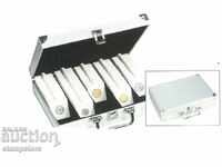 Aluminum suitcase for storing 650 coins in cartons