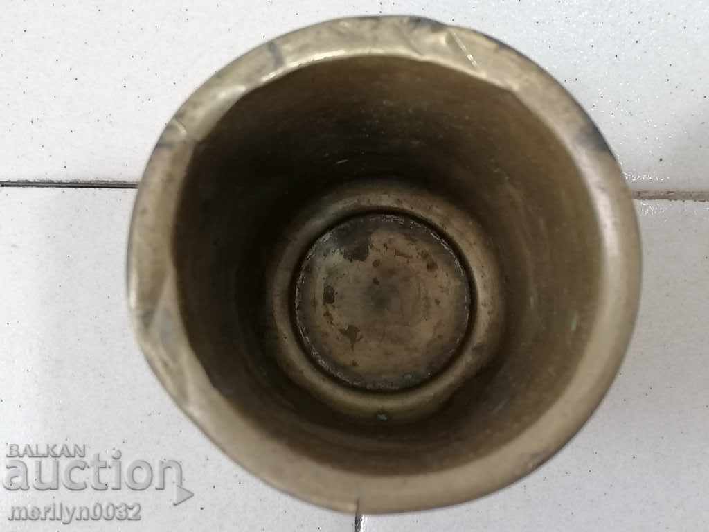 Brass cup with engravings Tsarist Russia with price 46.00 BGN | € 23.52 Brass cup with engravings Tsarist Russia with price 46.00 BGN | € 23.52