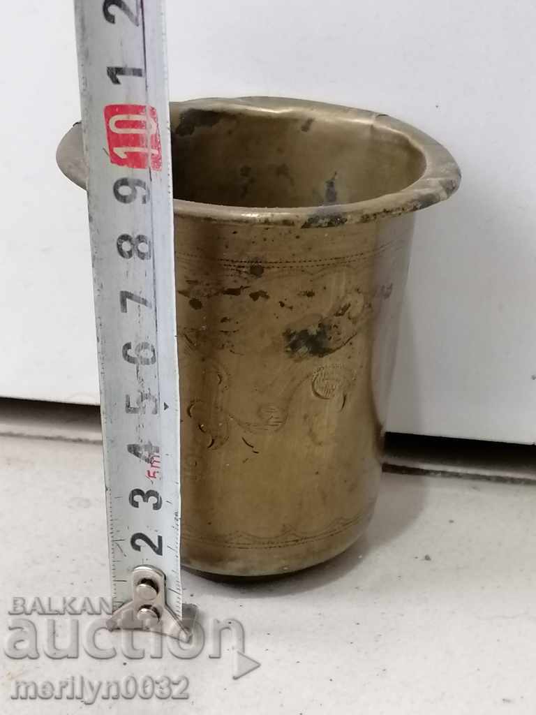 Brass cup with engravings Tsarist Russia - 5 Brass cup with engravings Tsarist Russia - 5