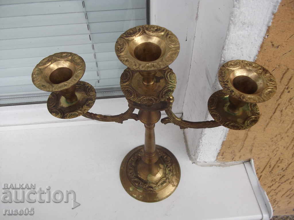 Sfeșnic din bronz pentru trei lumânări - 5