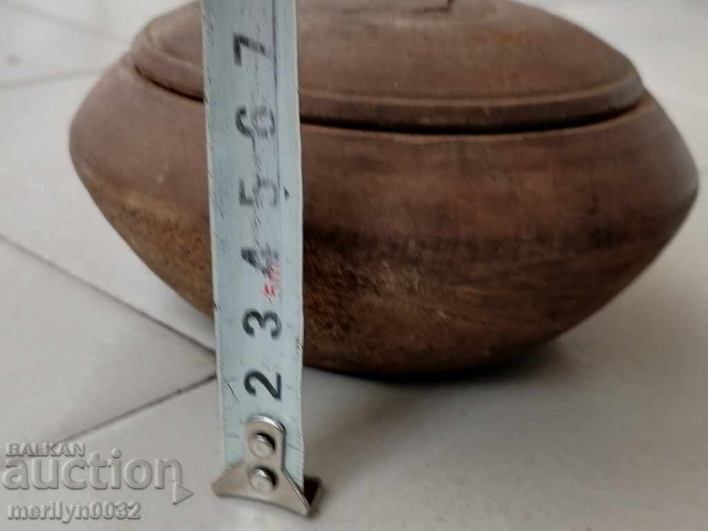 Ξύλινο μπολ μπολ με καπάκι, μπολ ξύλινο πρωτόγονο - 6