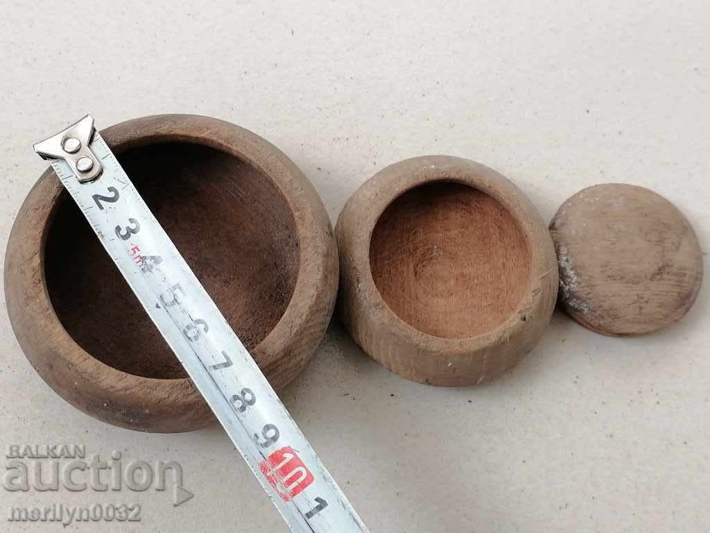 Lot of wooden bowls, wooden, bowl, salt, pepper - 7