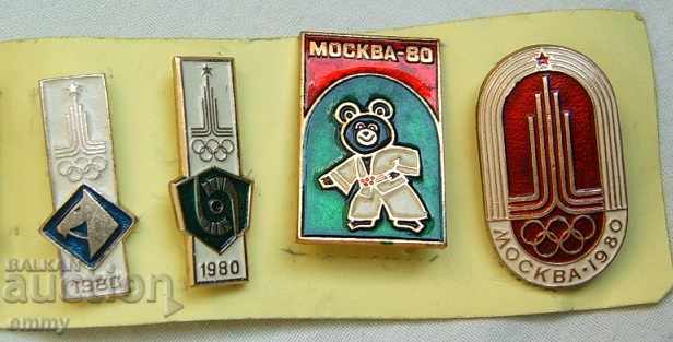 Auction 11 pieces Badge Olympic Games Olympics Moscow 1980 USSR Auction 11 pieces Badge Olympic Games Olympics Moscow 1980 USSR