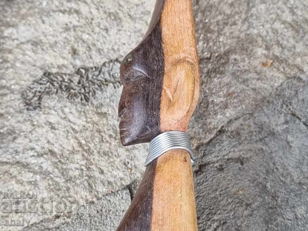 African wooden knife, fork and spoon. - 5 African wooden knife, fork and spoon. - 5