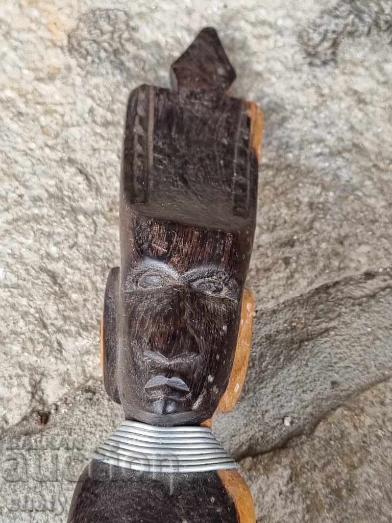 African wooden knife, fork and spoon. - 7 African wooden knife, fork and spoon. - 7