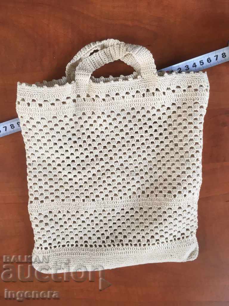 SAC GROSĂ DE TRICOT PE UN CÂRLIG NEUTILIZAT
