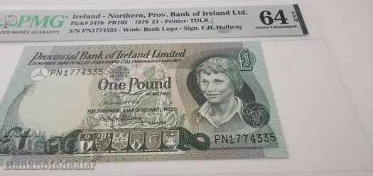 Ireland Provincial Bank 1 Pound 1979 Pick 247b Ref 4335 PMG