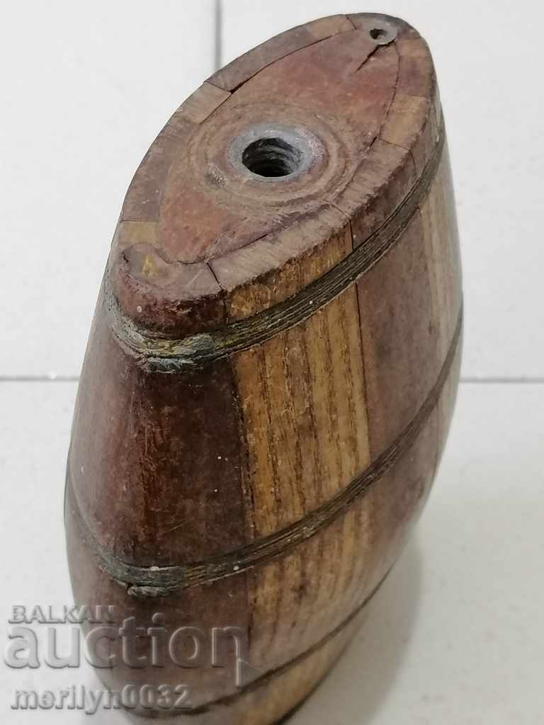 Old wood pawler wooden bucket brown bucket - 5