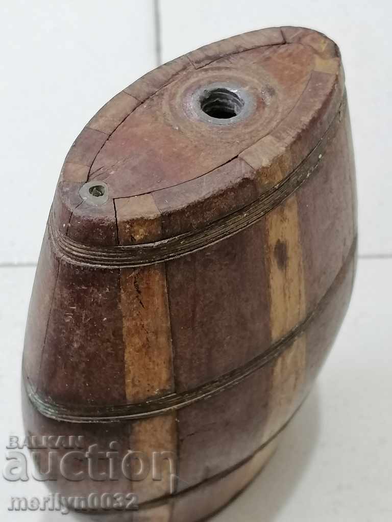 Old wood pawler wooden bucket brown bucket - 6