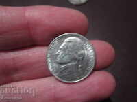 1992 год 5 цента САЩ  буква P