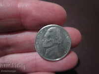 1999 5 US cents letter D