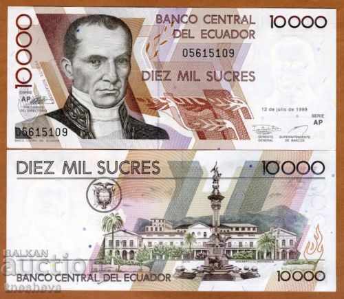 ECUADOR 10,000 SUKRE 1999, - UNC