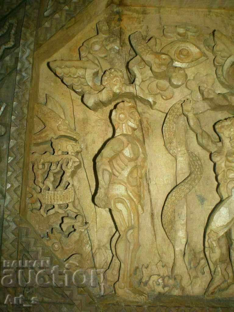 Auction UNIQUE woodcarving of "Original Sin" - early 20th century Auction UNIQUE woodcarving of "Original Sin" - early 20th century