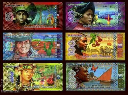 Auction SET OF EQUATORIAL TERRITORIES 2015-UNC Auction SET OF EQUATORIAL TERRITORIES 2015-UNC