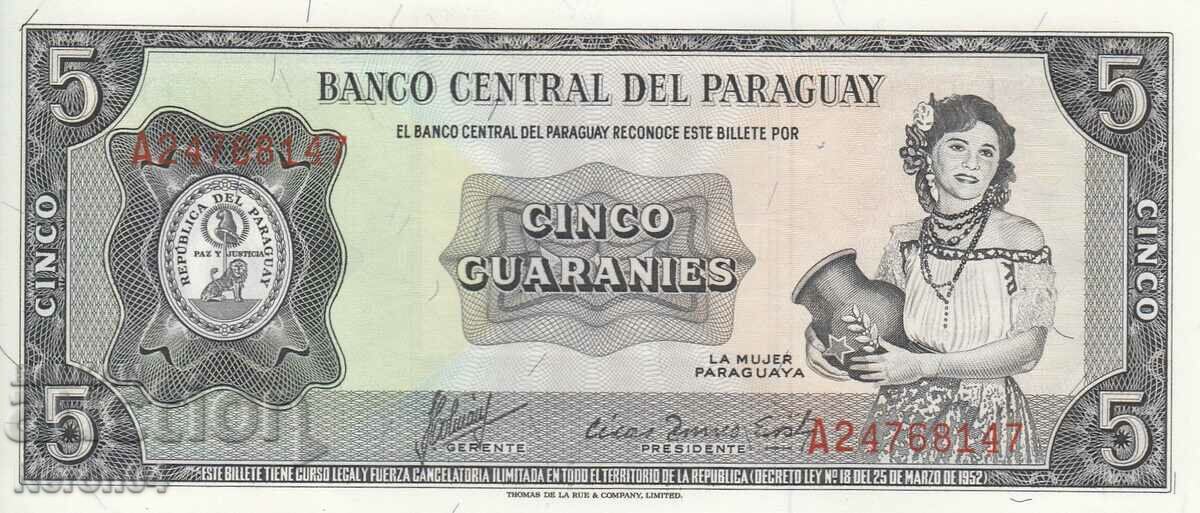 5 гуарани 1952, Парагвай