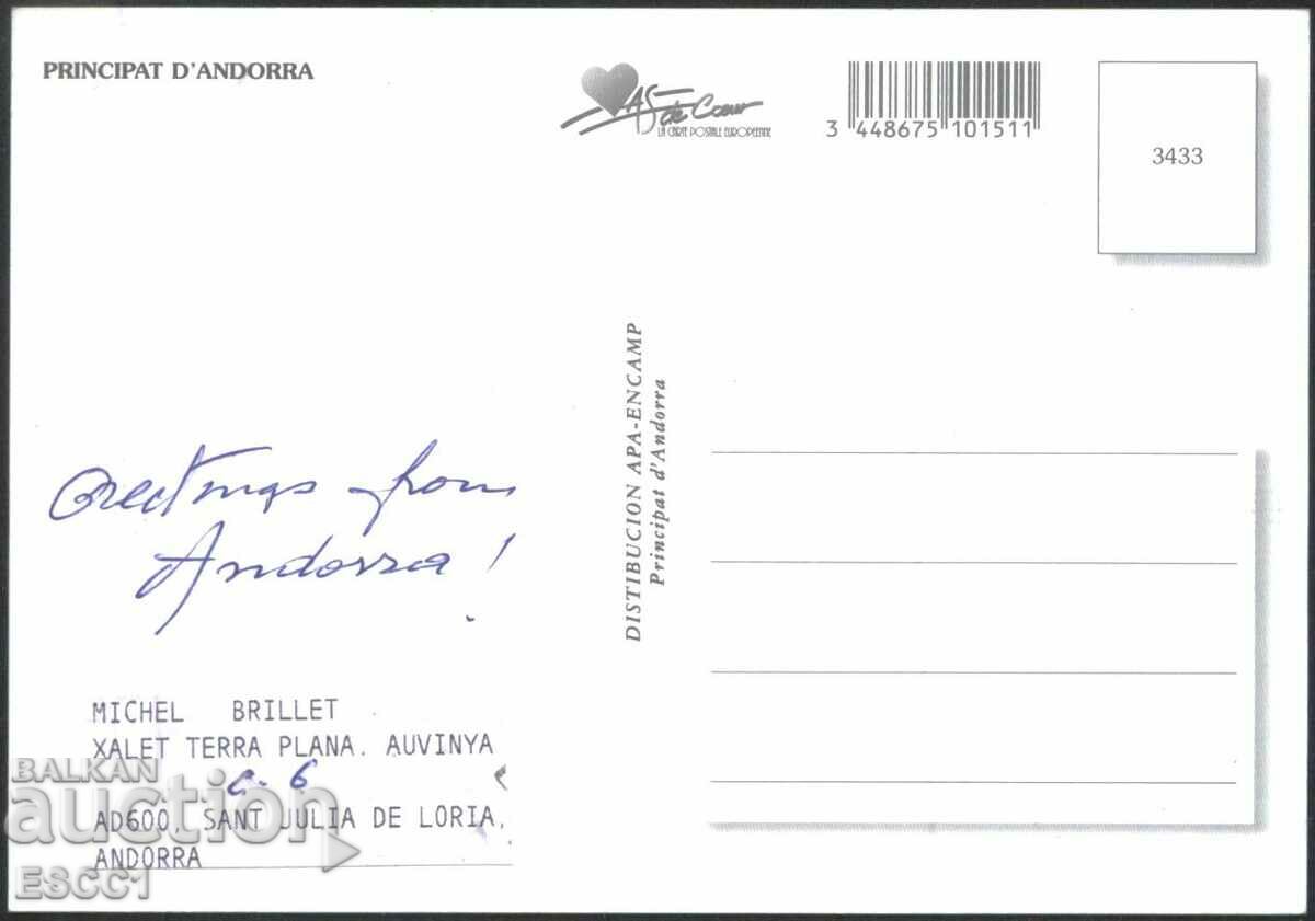 Postcard Andorra country of the Pyrenees with price 2.00 BGN | € 1.02 Postcard Andorra country of the Pyrenees with price 2.00 BGN | € 1.02