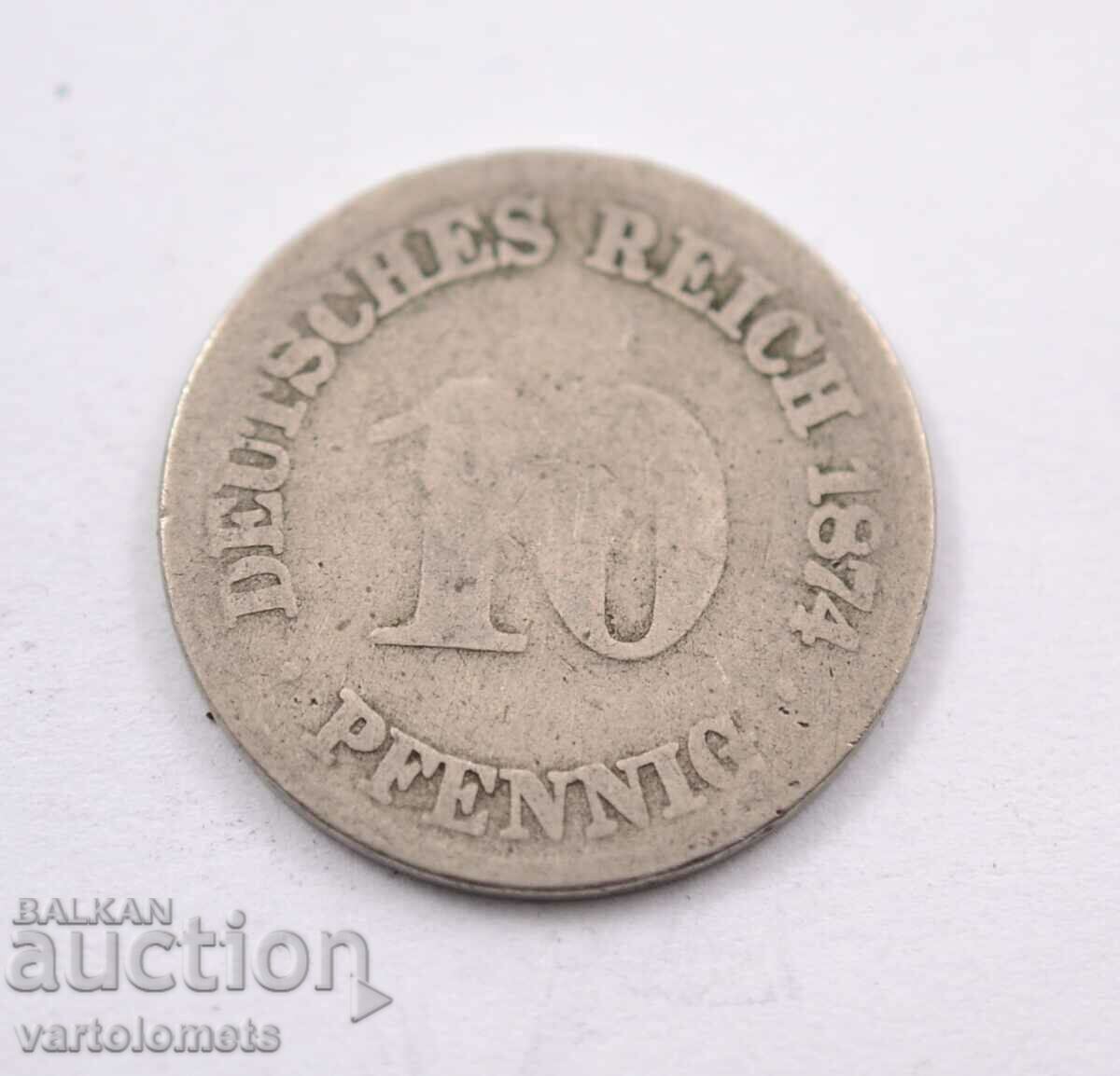 10 Pfennig PFENNIG 1874 - Germania