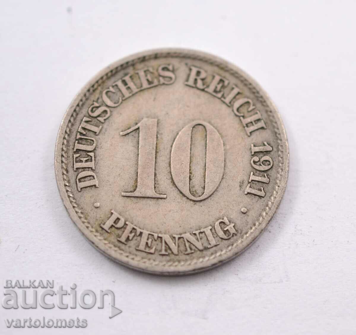 10 Пфенига PFENNIG 1911 -  Германия