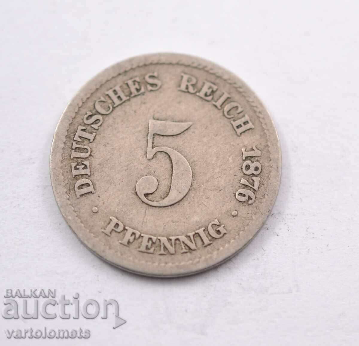 5 Pfennig PFENNIG 1876 - Γερμανία