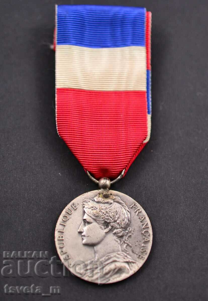 Френски медал , сребро 10,5g / Ag 900