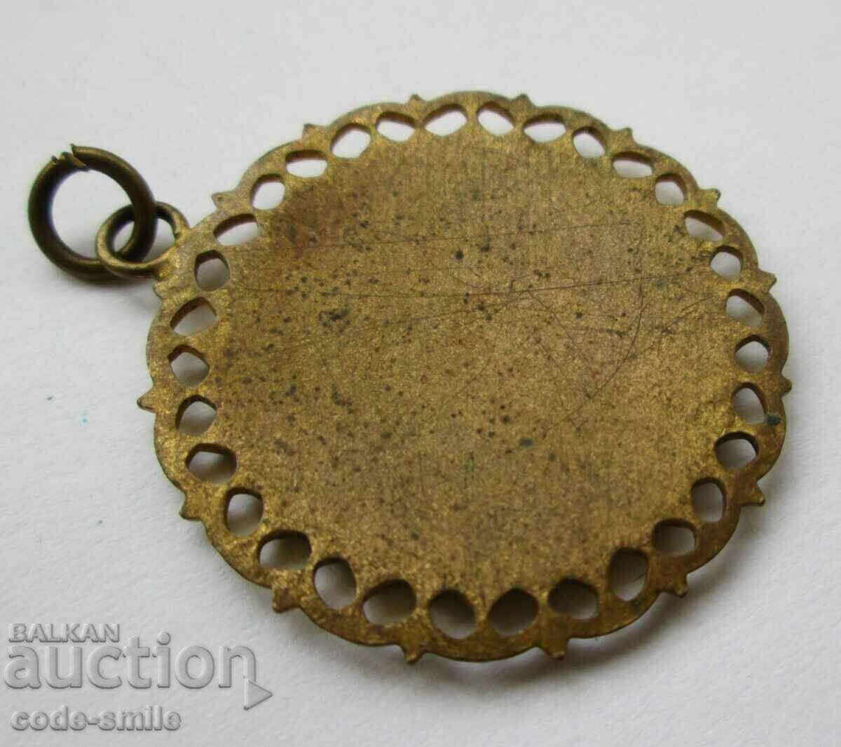Delivery of Kingdom of Bulgaria old medallion enamel pendant Rila Monastery Delivery of Kingdom of Bulgaria old medallion enamel pendant Rila Monastery