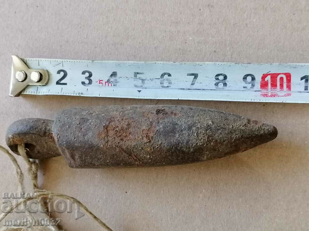 Delivery of Old carpenter's plumb weight tool RARE Delivery of Old carpenter's plumb weight tool RARE