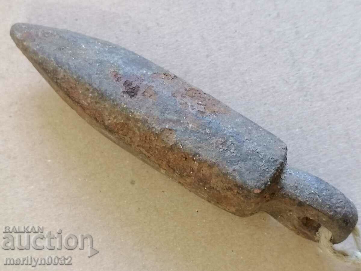 Old carpenter's plumb weight tool RARE - 7 Old carpenter's plumb weight tool RARE - 7