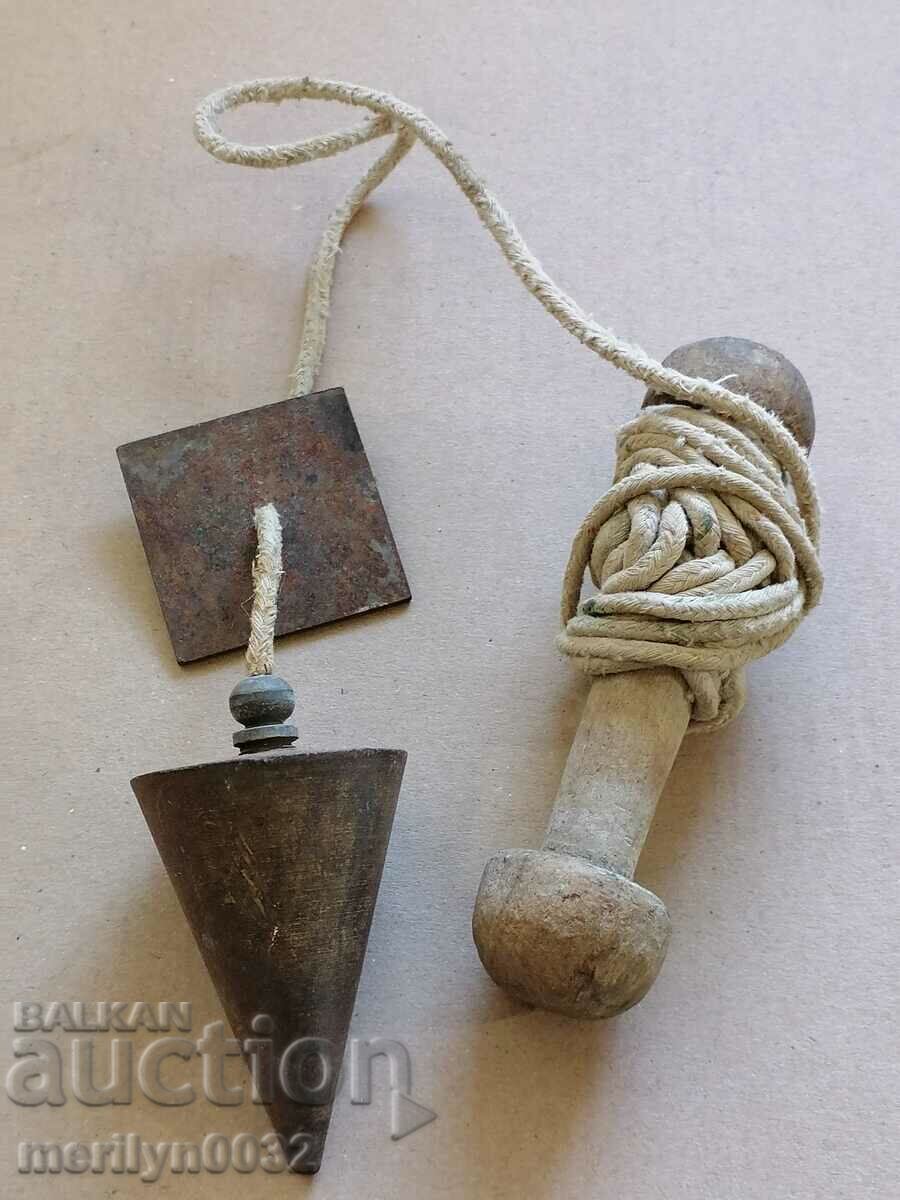 Auction Old carpenter's plumb weight tool RARE Auction Old carpenter's plumb weight tool RARE
