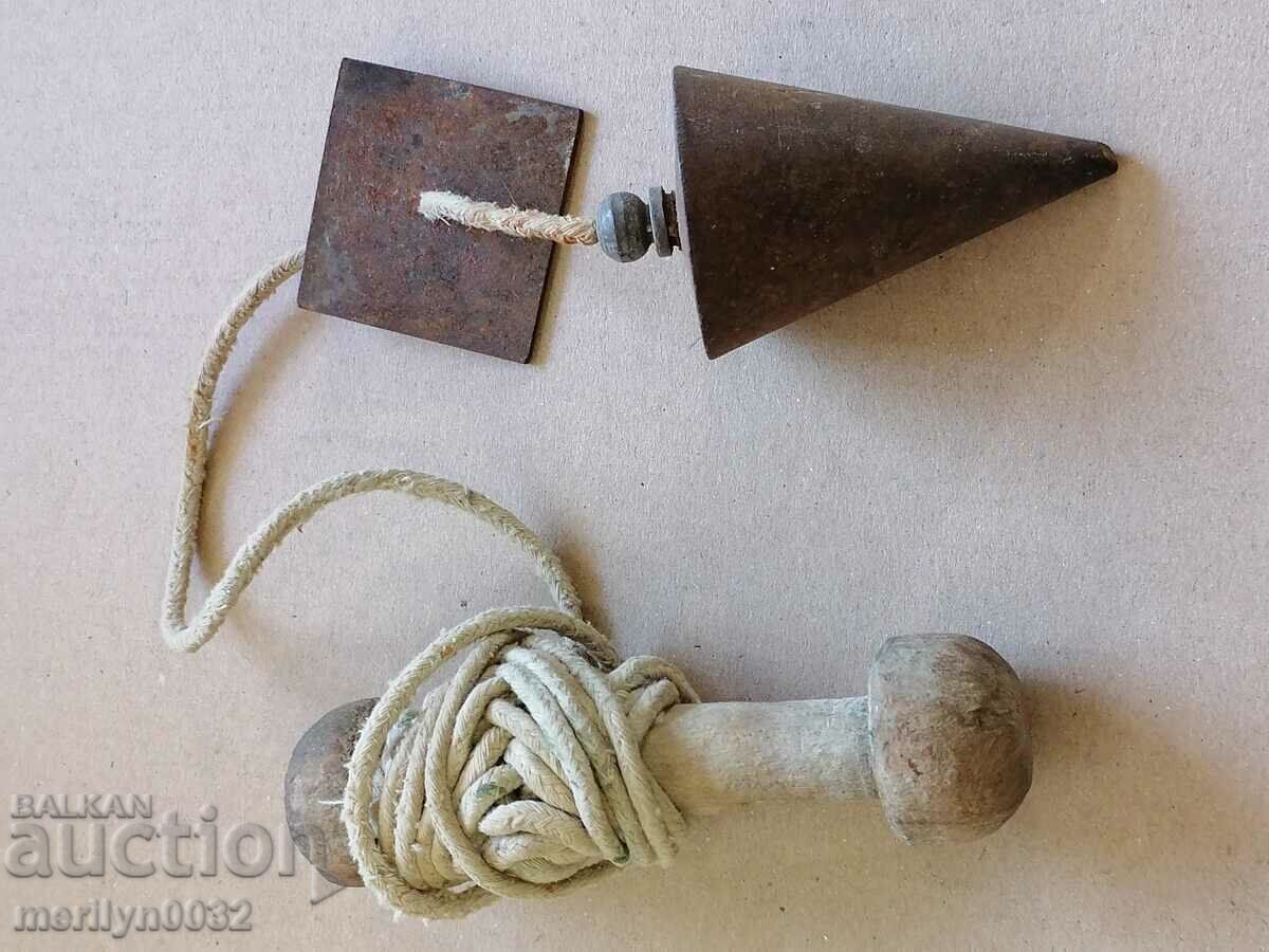 Old carpenter's plumb weight tool RARE - 5 Old carpenter's plumb weight tool RARE - 5