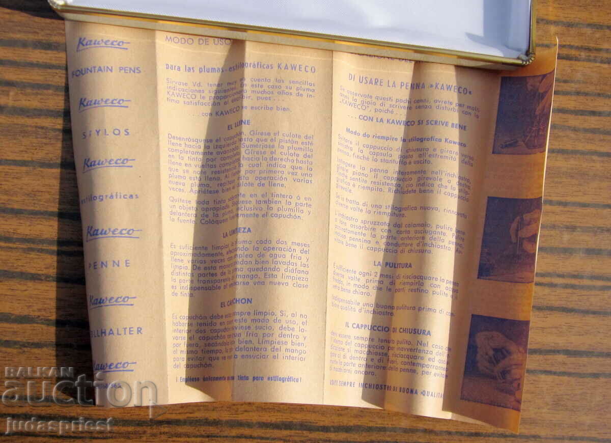 Delivery of empty old box with kaweco pen and pencil certificate Delivery of empty old box with kaweco pen and pencil certificate