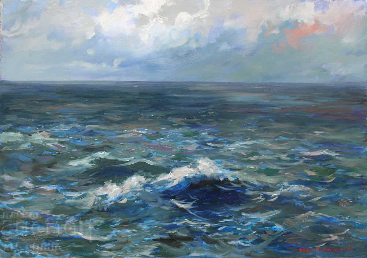 Marine landscape - oil paints