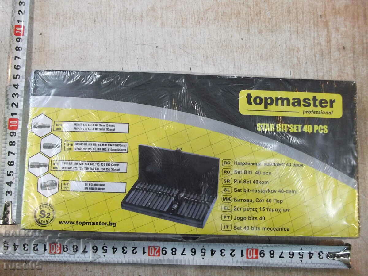 Аукцион Комплект накрайници *topmaster - Torx 40 бр 1/2 "* нов Аукцион Комплект накрайници *topmaster - Torx 40 бр 1/2 "* нов