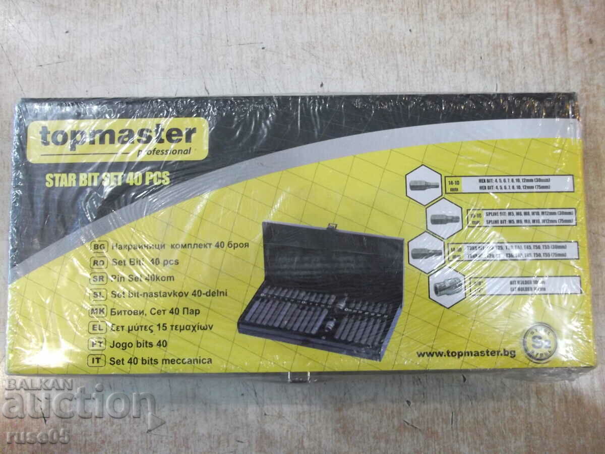 Доставка на Комплект накрайници *topmaster - Torx 40 бр 1/2 "* нов Доставка на Комплект накрайници *topmaster - Torx 40 бр 1/2 "* нов